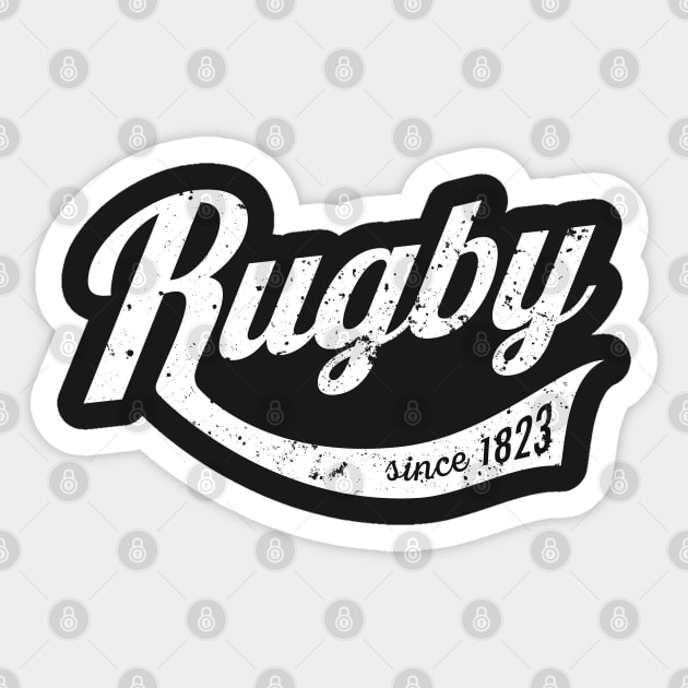 Cool rugby logo type Sticker by atomguy